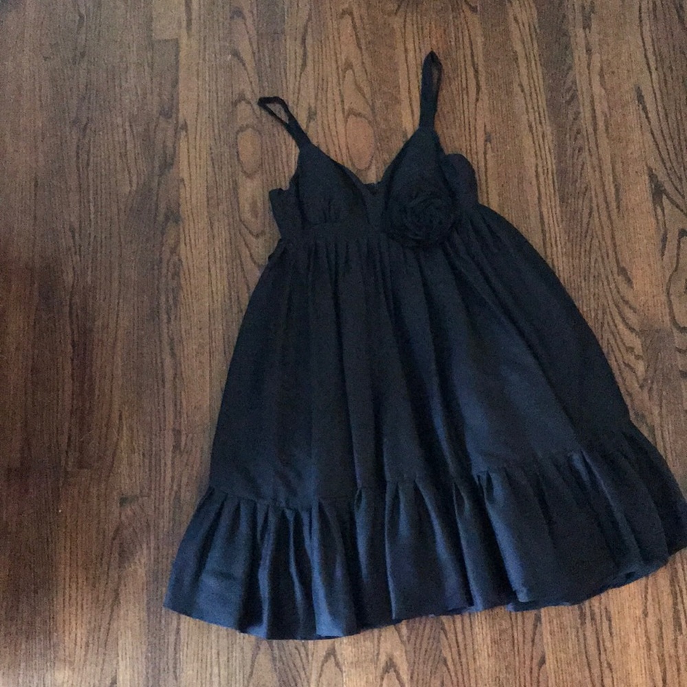 Black dress with rose
